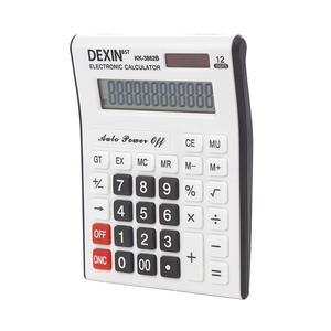 Calculadora Electrónica Dexin Kk-3862b de 12 Dígitos, Calculadora Financiera de Escritorio con Pantalla Grande, Plástico Blanco - Product Image 5