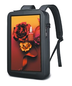 Tùy chỉnh nhiều inch thông minh LCD ba lô với vật liệu chống thấm nước có tính năng một kỹ thuật số biển quảng cáo đi bộ hiển thị của con người - Product Image 1