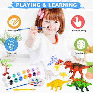 Jouets d'apprentissage STEM pour enfants, artisanat dino doodling, bricolage de <span class=keywords><strong>peinture</strong></span> de <span class=keywords><strong>couleur</strong></span>, 12 pièces, jouet de simulation de dinosaure pour garçon et fille - Product Image 5