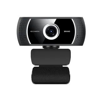 Webcam HD USB 1280*720 avec trépied Fufan caméra vidéo pour conférence caméra rotative Web 360 degrés