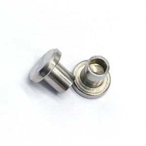 Remaches Personalizados de Alta Calidad, Acero Inoxidable 304, Plateado Pulido, Cabeza Plana, Remaches Semi Tubulares, Estándar ISO, Fijación Industrial - Product Image 1