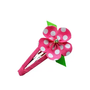 Klip rambut bunga Mini manis kustom pita Grosgrain dicetak aksesori rambut untuk anak perempuan remaja anak-anak bayi balita