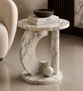 Table d'appoint en résine artisanale, table d'appoint moderne de luxe, meuble décoratif pour salon, chambre, bureau à domicile, hôtel - Product Image 3