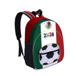 2026 USA Mexico Canada for Custom Unisex Lightweight Polyester Soccer Fan Travel Outdoor Sports Daypack Backpack Shoulder