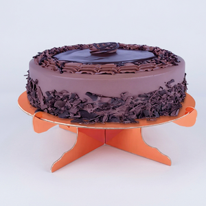Wholesale Terracotta Orange <b>Acrylic</b> Cake Stand Cross Base Dessert Pedestal <b>Board</b> for Birthday & Party Round Cake <b>Board</b> - Product Image 1