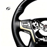 Volant de direction en cuir pleine fleur pour Prado LC200 Hilux, pièces de voiture sportives haut de gamme noires