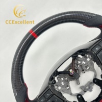 Volante de Fibra de Carbono Real Personalizado CCExcellent para Toyota Camry XSE TRD SE 2024 2025 2026 con Inlays de Fibra de Carbono Roja