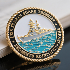 Monedas Conmemorativas de Alta Calidad de Fábrica, Diseño Personalizado, Forma de Barco, Elegantes, con Baño de Oro - Product Image 6