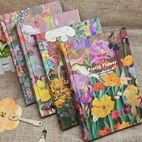Carnet à couverture rigide de style Monet, motif floral vintage peint à l'huile, reliure cousue, journal quotidien, cadeau pour étudiant