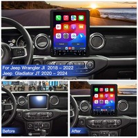 STWEI 12.1'' Android14 Carplay Écran de style Tesla Autoradio GPS Navi Lecteur multimédia Stéréo pour Jeep Wrangler JL GladiatorJT