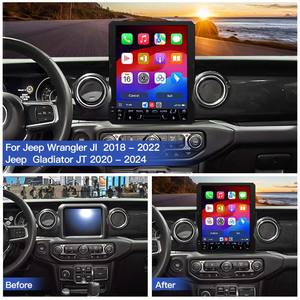 Radio para Auto STWEI de 12.1'' con Android 14, Pantalla Estilo Tesla, Carplay, GPS, Navegador, Reproductor Multimedia, Estéreo para Jeep Wrangler JL Gladiator JT - Product Image 4