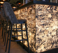 Life1996 Revêtement mural translucide en pierre flexible de luxe, 2 mm d'épaisseur, pour bar, KTV, fond de scène, rétroéclairé et durable