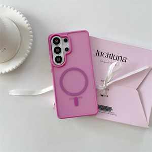 Funda Magnética <span class=keywords><strong>para</strong></span> Teléfono Samsung S26 S24 S25 <span class=keywords><strong>Ultra</strong></span> S23, Carcasa Rígida de PC Mate Translúcida, Carga Inalámbrica, Protección Contra Impactos - Product Image 3