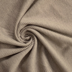 KEDUO Certifié GRS, Tissu Interlock à Rayures Subtiles Double Face, <span class=keywords><strong>50</strong></span>% Polyester 45% Viscose 5% Spandex, Tricoté Extensible Doux Effet Laine - Product Image 4