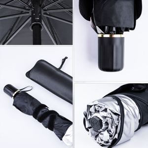 2 In 1 자동차 SUV 앞 유리 창 블라인드 단열 자외선 차단 비상 망치 접이식 차양 우산 - Product Image 4