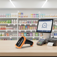 Lecteur de codes-barres sans fil Jingxin de haute qualité 1D 2D, scanner de codes QR portable pour supermarché