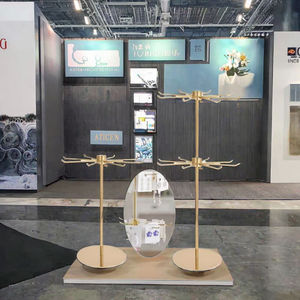 モダンなエコフレンドリーなステンレス製ネクタイディスプレイラック回転スタンド - Product Image 2