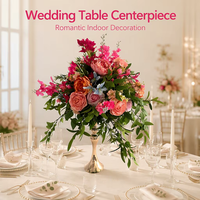 Centre de table en fleurs artificielles effet soie pour mariage, Saint-Valentin, remise de diplôme, décorations de fêtes - Utilisation intérieure, haute qualité
