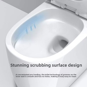 Hiện đại một lỗ đường kính lớn chống văng nước thải nhà vệ sinh khách sạn mới hộ gia đình không rãnh đập tràn tuôn ra loại gốm - Product Image 3