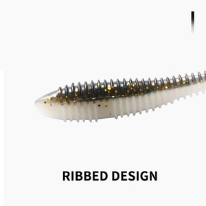 Señuelo blando de 6 cm y 1.5 g con diseño acanalado para la pesca de lubina en el mar - Product Image 1