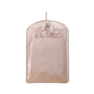 Wholesale luxury clear suit clothes zippered dust packaging garment bag with custom logo printed