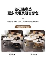 Table basse ronde moderne pour salon, salle à manger, chambre, cuisine, hôtel, maison, meubles en métal et marbre pour villas