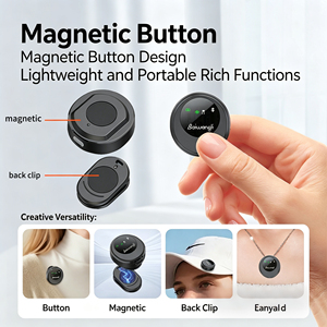 TOP 1 SX30 2-in-1 <b>Wireless</b> Collar <b>Microphone</b> with AI Noise Reduction Recording for Outdoor Sports and Mobile Use - Product Image 4