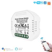 Module d'interrupteur intelligent Wi-Fi pour variateur d'intensité lumineuse LED, 1 gang, 2 voies, commande à distance par application Smart Life/Tuya
