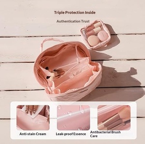 Nueva Bolsa de Maquillaje Portátil de Moda con Cierre, de Poliéster, Gran Capacidad, para Guardar Brochas de Maquillaje, Transpirable y de Alta Gama - Product Image 6