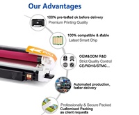 Cartouche de toner complète compatible Chinamate 126A CE310A avec la toute dernière puce intelligente et poudre de toner importée pour imprimantes HP Pro