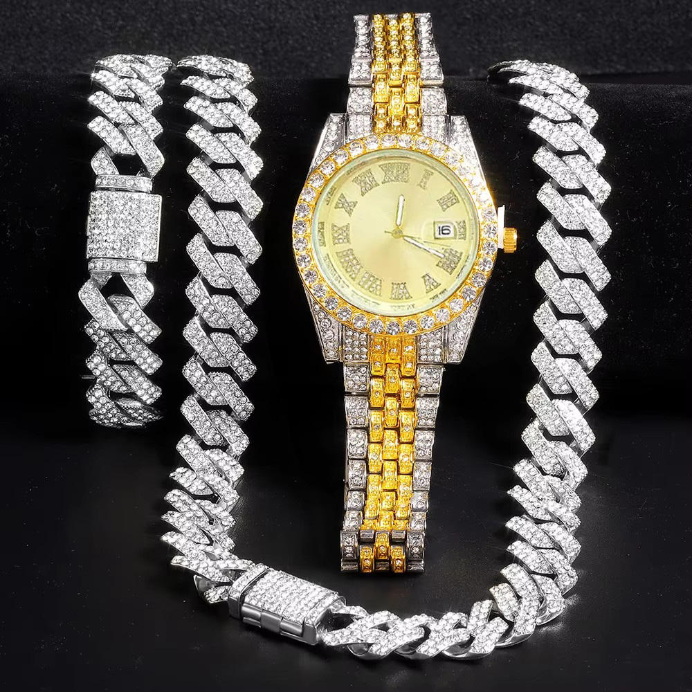 Cadena Relojes De Oro Con Diamantes Hombre Reloj Para Hombre
