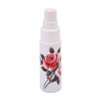 Impression UV Bouteilles de lotion cosmétique en plastique vides personnalisées de 15ml avec pompe de pulvérisation, services de modèle personnalisé de fleurs d'impression UV