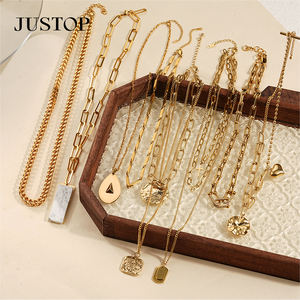 Collar de Cadena con Colgante de Acero Inoxidable, Chapado en Oro o Plata, Resistente al Agua, Unisex, Diseño Moderno, Venta al Por Mayor OEM/OEM Personalizado - Product Image 4