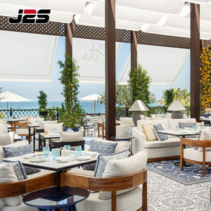 Juego de Muebles de Patio Comerciales para Exteriores J2S, Asientos Curvos Tipo Banqueta para Cafetería y Terraza de Hotel - Product Image 3