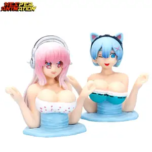 Kawaii Re: Zero Japan Anime Figure Toys Super Sonico Chest Shake Sexy Girls Room Car Sexy Girl Hentai Action Figures