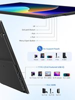 Écran portable USB 15,6 pouces à écran tactile de précision 10 points, résolution 1920x1080, fréquence de rafraîchissement 60 Hz, sans latence, 10 points