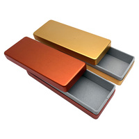 Boîte cadeau de luxe personnalisée en usine boîte d'emballage rectangulaire en fer avec doublure en flanelle étui à lunettes