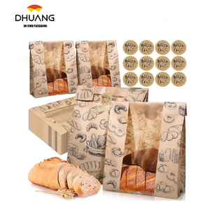 Sacs à <span class=keywords><strong>Pain</strong></span> Personnalisés avec Fenêtre, Anti-Graisse, Idéaux pour Aliments Pâtissiers, Sacs en Papier pour Boulangerie - Product Image 1