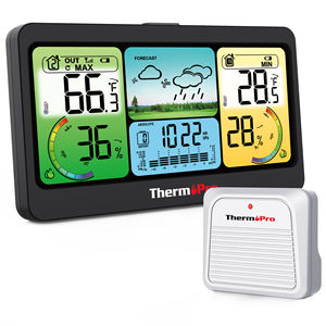 다기능 ThermoPro TP280 1000FT 무선 디지털 온도계 습도계 일기 예보 - Product Image 1