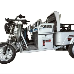 Grosir Pabrik sepeda roda tiga Digital LED ekonomis 48V Bodi terbuka tiga roda dengan peredam kejut untuk penggemar sepeda roda tiga listrik