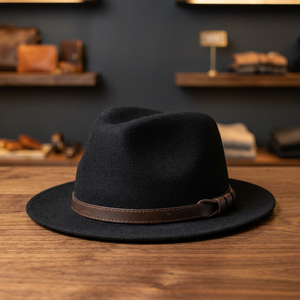 BS International NAD540 <b>Pirates</b> Head Hat Black Buffalo Skin Customized Embossed Genuine Leather Cowboy Fashion Casual Travel - Product Image 1