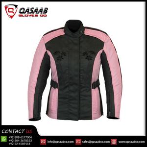 Blouson de moto en textile Cordura Black-Pink 2026 respirant et imperméable avec broderie florale, protection pour équipe de course - Product Image 3