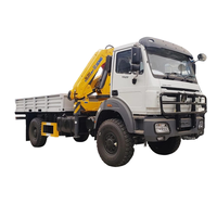 Beiben 4X4 8 tonnes camion spécial Van lourd boîte à benne basculante 15 tonnes 12 tonnes grue montée sur camion à flèche articulée avec flèche pliante de 14 tonnes