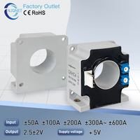 Sensor de Corriente de Efecto Hall 2.5V 2V 1.625V 0.625V 100A 200A 400A 600A Transformador de Corriente CC CT Precio de Fábrica Transductor QNHC4
