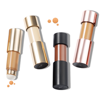 10 couleurs rose doré noir rond produit de maquillage marque privée maquillage liquide imperméable à l'eau fond de teint