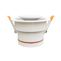 Grille d'aération ronde encastrée en ABS, ultra-fine à bord étroit, pré-encastreable à clipser, avec volume d'air réglable et filtre