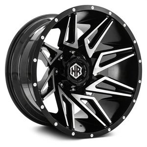 Jantes en alliage forgé de course, design à déport profond, noir fraisé, 9J 10J 12J, 5x127 5x114.3, aluminium 6x139.7 pour Ford F150 2500 Silverado - Product Image 4