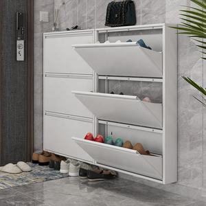 Scarpiera Salvaspazio Pieghevole e Sottile a Più Livelli, Mobiletto Organizer in Metallo per Ingresso e Soggiorno - Product Image 2