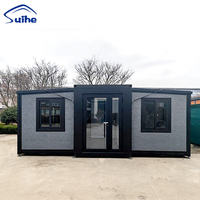 Maisons préfabriquées modulaires de luxe Suihe sur mesure de 20 pieds/40 pieds, conteneurs pliables et extensibles pour bureaux miniatures