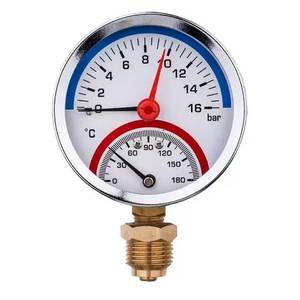 Mit Glycerin gefülltes Manometer Edelstahl gehäuse Temperatur Herkunft Kostenlose Silikon proben - Product Image 4